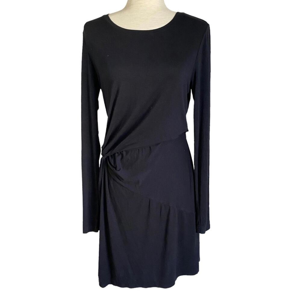 FABLETICS Black Brooke Knotted Waist Jersey Knit Dress Size Small Athleisure